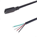 Miniatyrbilde 4 av 5: USB 2.0 Hunnkontakt 2/4Pin Ledning Strømladekabel Ledningskontakt DIY 30cm