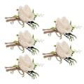 Miniatyrbilde 5 av 5: Knappehullsblomst, 5 stk. Bryllupsboutonniere-nål Bryllupscorsage Rose Kunstig Brudgom Rose Eksepsjonelt Håndverk