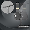 Miniatyrbild 5 av 5: Hörlursställ Halkfri Botten Gaming Headset Hållare Hängare Fäste för Alla Storlekar Sovrum Kontor Inspelningsstudio Svart