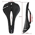 Miniatyrbillede 3 af 4: Ultralet Fuld Carbon Fiber Cykelsæde Mountain Road Cykelsadel Læder Hul Cykelsæde