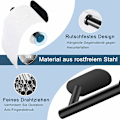 Miniatyrbillede 4 af 5: Selvklæbende toiletrulleholder, toiletrulleholder og 4 stk. klæbehooks, toiletrulleholder i rustfrit stål til badeværelse og køkken