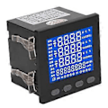 Miniatyrbillede 1 af 4: Sort 3-faset elektrisk elmåler LCD Multifunktionel flammehæmmende hus Energimåler AC220V