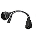 Miniatyrbillede 1 af 5: 1 stk. IEC C20 Han til C7 + EU4.8MM Hun Splitter Adapter Kabel Ledning C20 Splitter