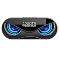 Miniatyrbild 3 av 5: ABS Multifunktionell Väckarklocka Bluetooth Högtalare Röstmeddelande Samtalsfunktion Oberoende Membran Blinkande Färgglatt Ljus Högtalarlåda Svart