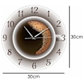 Miniatyrbild 4 av 5: Kaffe med skum dekorativ tyst väggklocka kök inredning café väggskylt urverk café stil väggklocka