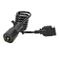 Miniatyrbilde 4 av 5: Pinto Pin Tilhengerkontakt Adapter Plugg, 7-veis Rund til Tilhenger Ledningsnett Adapter Messing Terminal Ledningsnett Adapter for Tilhengere Kraftig Ytelse