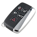 Miniatyrbillede 3 af 5: Nøgle Shell Cover, 5 Knap Sort Smart Nøgle Etui til Jaguar til Land Rover Fjernbetjening Nøgle Etui Avanceret Design