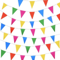 Miniatyrbillede 1 af 5: Festhængende trekantflagbanner - 80 meter farverige vimpler til bryllup, fødselsdag, jul, halloween-fester