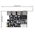 Miniatyrbild 4 av 5: PCI-E till USB 3.0 4-Port(4 USB3.0 +1 RJ45 Expansionskort PCI E USB Adapterkort