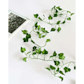Miniatyrbillede 5 af 5: 4 stk. 2M 20 LED kunstige planter LED lyskæde lyskæder grønne blade vedbendranke til hjem bryllup dekoration lampe DIY hængende have gård lys