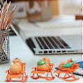 Miniatyrbild 5 av 5: Capybara Skrivbordsdekoration Capybara Figur Gungstolsdekor Simulation Capybara Gungstolsmodell Miniatyr 6st