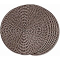 Miniatyrbilde 1 av 4: Set med 6 runde flettede plassmatter for spisebord Sklisikre vaskbare vevde plassmatter 15 tommer (Brun)
