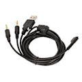 Miniatyrbilde 2 av 5: Hodetelefonkabel 3 i 1 Plugger Erstatning Gaming Headset Ledning med Lys for Steelseries Arctis 3 5 7 Pro 2 meter