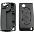 Miniatyrbillede 3 af 5: 2 knapper nøgleskal kompatibel med CE0523 folde-flip nøgle til Peugeot 207 307 308 407 408 3008 5008 Citroen C2 C3 C4 C5 C6 C8 (2 knapper, CE0523)