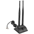 Miniatyrbillede 1 af 5: 2,4g/5g Dual-band Antenne med 2 meter Forlængerkabel 6db Magnetisk Base Trådløst Netværkskort Wifi S