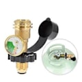 Miniatyrbild 2 av 5: Propanadapterkontakt med självlysande tryckmätare Adapter Gastankomvandlare SL-YK01-1
