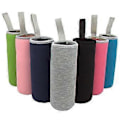 Miniatyrbild 1 av 5: 7-pack Glasvattenflaskfodral 350–560 ml – Neoprenisolerade dryckesflaskskydd, flerfärgade
