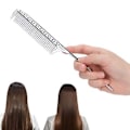 Miniatyrbilde 1 av 5: Profesjonell Rottehale Hårkam Salong Frisør Styling Kam Barber Aluminium Metall Kam Sølv