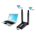 Pikkukuva 2 / 5: 1800M USB WIFI 6 -sovitin, kaksoisantenni, verkkokortti AX1800, kaksitaajuuksinen 2.4/5 GHz WiFi-sovitin WIFI6 PC-tietokoneille, kannettaville ja tableteille