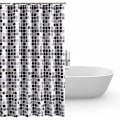 Miniatyrbillede 1 af 5: Bruseforhæng 200x200cm(BxH) Polyester Anti-Mildew Badeværelse Bruseforhæng Vandtæt Tyk Mosaik Mønster Kar Forhæng Liner med Spænder/H