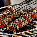 Miniatyrbillede 3 af 5: 49 cm lange grillkurve i rustfrit stål til grill, hotdogkurve sæt med kurve, grillkurve (4 stk.)