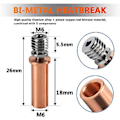 Miniatyrbilde 2 av 5: Bimetallisk Break Tium Tc4 Hals Høytemperatur For S, Pro, Vyper 3D-skriver S