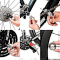 Miniatyrbild 4 av 4: Cykelreparationsverktyg 6 Delars Kit Vev Part Kedjeskärare Utdragare Fäste Frihjul Avdragare Utomhus