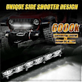 Miniatyrbillede 3 af 5: 7 Tommer 1800LM 18W Vandtæt Spot Flood Combo Lys Ultra-Slank Enkelt Række Off Road LED Lysbjælke til Lastbiler ATV Både Biler