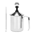 Miniatyrbilde 1 av 5: 500ml Rustfritt Stål Dobbel Mesh Melkeskummer, Melkeskummerkanne Med Kunstpenn, for Å Lage Kaffe Capp