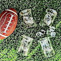 Miniatyrbillede 3 af 5: 8 stk. fodbold reversible shotglas med 3D relief fodboldform indeni
