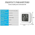 Miniatyrbillede 5 af 5: Indendørs Hygrometer Termometer, 2 stk. Mini Høj Præcision Digital Hygrometer Termometer, Temperaturmåler og Fugtighedsmåler Komfortniveauindikator