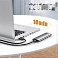 Miniatyrbild 3 av 5: M.6 NVMe SSD-kapsling 10 Gbps HDD-box NVMe/NGFF Hårddiskkapsling M/B/(B+M) Nyckel för 2230/2242/2260/2280 SSD