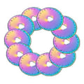 Miniatyrbilde 1 av 5: 45 mm roterende kutterblader, påfyll av stoffskjæreblader for quilting, scrapbooking, sying, kunst og håndverk, 10-pakning, flerfarget