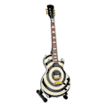 Miniatyrbillede 2 af 5: Innovativ Miniatur Guitar Model: Sort Hvid Cirkel Design til Samling & Gaver