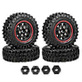 Miniatyrbild 1 av 5: 4 st Beadlock Mini Crawler Hjul och Däck Set för 1/24 RC Crawler Bil Axial SCX24 Jimny SG1801 Uppgraderingsdelar, A