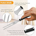 Miniatyrbilde 2 av 5: 2 Carving Fork Pot Forks Rustfritt Stål Kjøttgaffel med Plasthåndtak 10,6 Tommer Grill Serveringsgaffel Grillgaffel med Svart Håndtak-Fei Yu