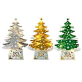 Miniatyrbilde 3 av 5: Julepynt Mini Skrivebord Juletre Ornamenter Skinnende Juletre med Lyssett