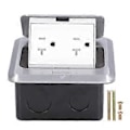 Miniatyrbilde 1 av 4: 250V 20A Elektrisk Stikkontakt Innebygd Pop-Up Gulv Strøm US Socket Deksel Boks Kit IP40 Beskyttelse