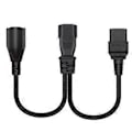 Miniatyrbillede 5 af 5: IEC320-C14 Han til IEC320-C19+5-15R Hun Adapterledning Y-splitter Strømledning