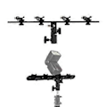 Miniatyrbild 4 av 5: Flash Bas Reflektor Flash Guide Fotografering Fyllnadsljusstativ Telefon Multi-Position Live Streaming Slide Stativ, B