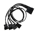 Miniatyrbillede 3 af 5: PWM Fan Splitter Praktisk 4 Pin Adapter Holdbart 3 Pin Forlænger Strømkabel til Stationær Computer