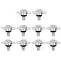 Miniatyrbillede 1 af 5: 10 stk. Termostat Termisk Kontakt Manuel Håndnulstilling Bimetallisk Chip Temperaturkontrolkontakt 10A 250V 90℃
