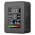 Miniatyrbild 1 av 5: Bärbar Luftkvalitetsmätare Inomhus Co2 Detektor 5 I 1 Formaldehyd Hcho Tvoc Testare Lcd Temperatur