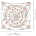 Pikkukuva 2 / 5: Bohemian Tapestry Mandala Kukka Seinävaatteet, Koristeellinen Seinävaate Makuuhuoneeseen 78,7 Tuumaa X 59,1 Tuumaa