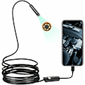 Miniatyrbilde 1 av 5: Endoskop, 1200P HD endoskopkamera, IP67 vanntett halvrigid inspeksjonskamera med 6 justerbare LED, for Android-telefon Windows Macbook-datamaskin