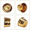 Miniatyrbilde 5 av 5: 50 stk. Cupcake-former i aluminiumsfolie, engangs muffinsformer, bakeformer i aluminium, cupcake-former, ramekinholdere, små puddingkopper - Gull