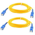 Miniatyrbilde 1 av 2: 2 stk. Simplex Single Mode Sc Til Sc Mann Fiber Optisk Patch Gul 2m