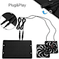 Miniatyrbild 2 av 5: Solpanel Fläkt Kit, 10w 12v Solar Ed Fläkt Utomhus, Portabel Ilator Utsugsfläkt