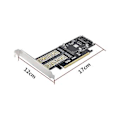 Miniatyrbillede 5 af 5: 3 I 1 Bordcomputer Riser Pcie X16 Til M.2 M Key Nvme Ssd+m.2 B Key Sata Ssd+msata Ssd Adap