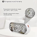 Miniatyrbild 3 av 5: Spegelklocka Alarm Snooze 12/24 Digital Elektronisk Bordsensor